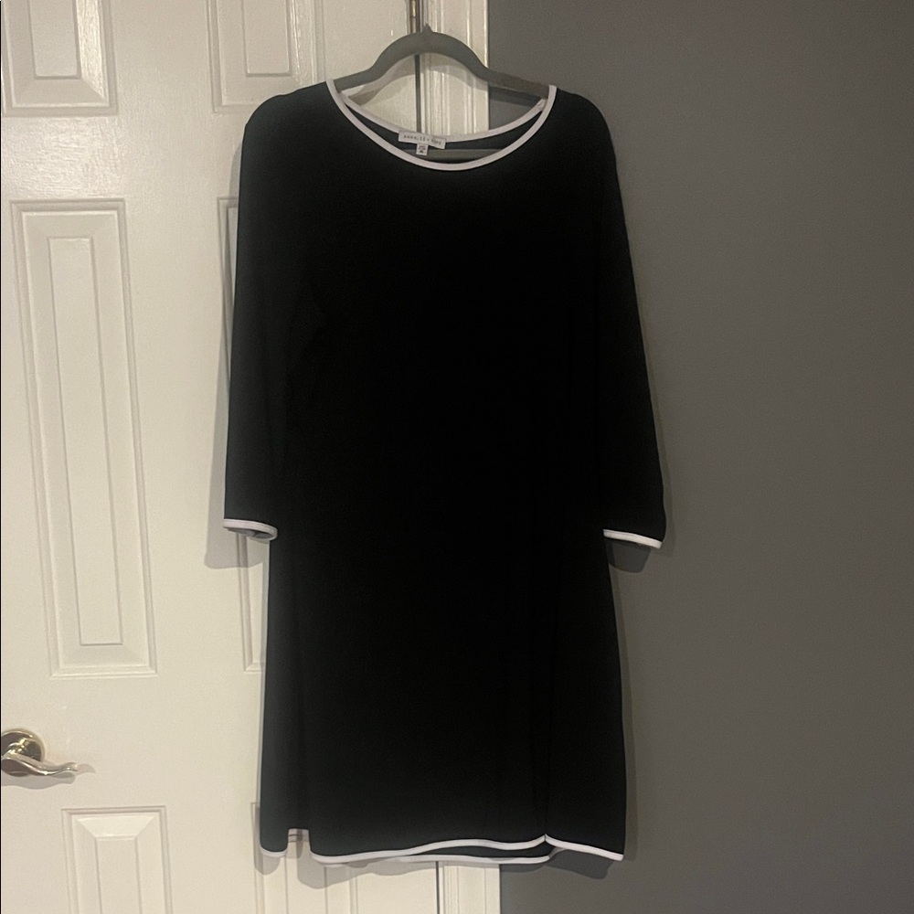 Annalee + Hope Black Tunic with White Trim